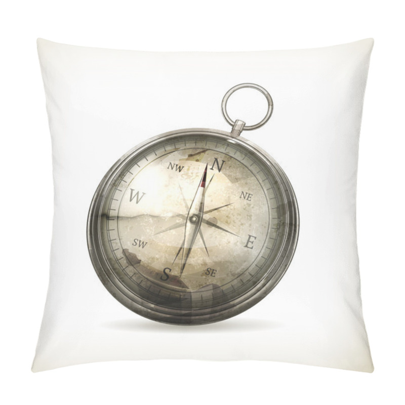 Personality  Compass, Old-style Vector Isolated Pillow Covers