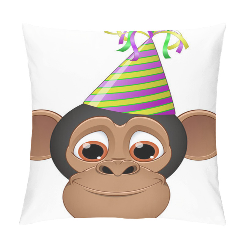 Personality  Head Chimpanzee In A Cap Pillow Covers