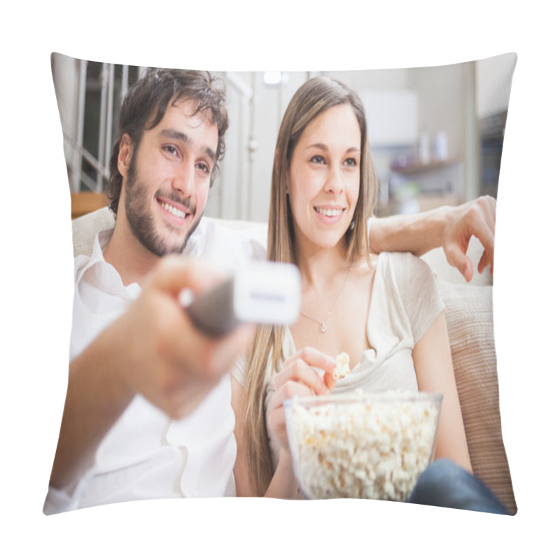 Personality  Couple Watching A Movie Pillow Covers