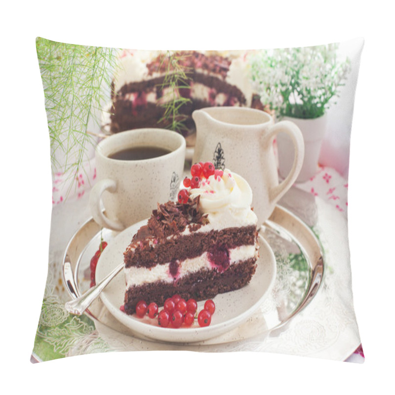 Personality  Piece Of Fresh Homemade Black Forest Cake  Pillow Covers