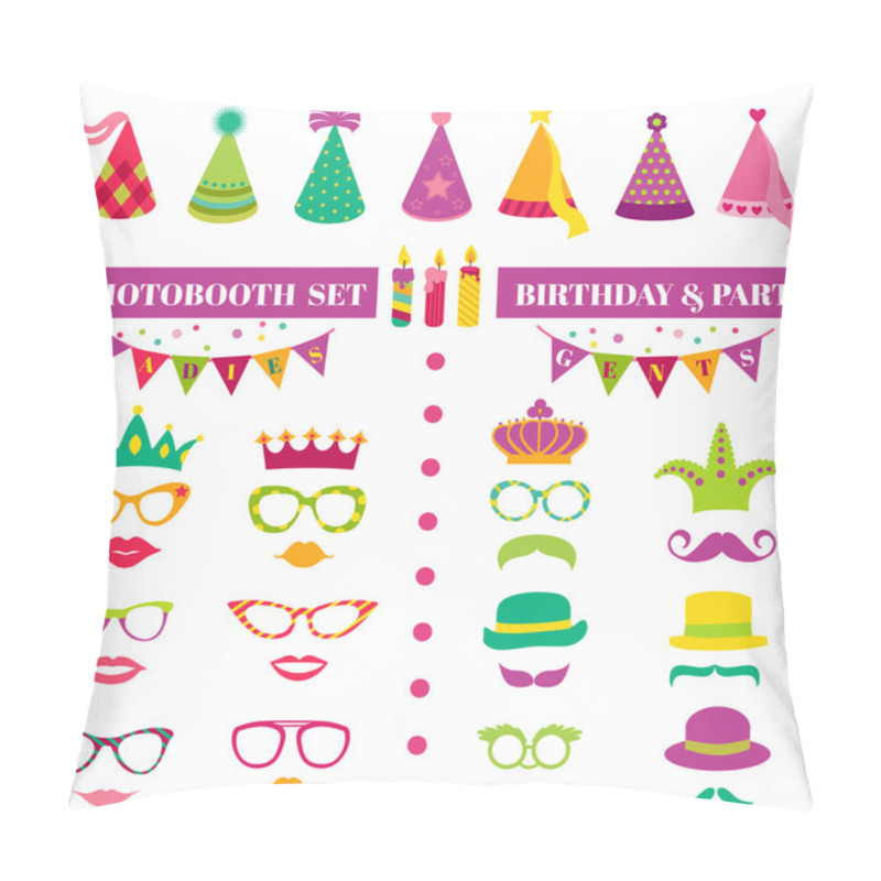 Personality  Photobooth Birthday And Party Set - Glasses, Hats, Crowns, Masks Pillow Covers