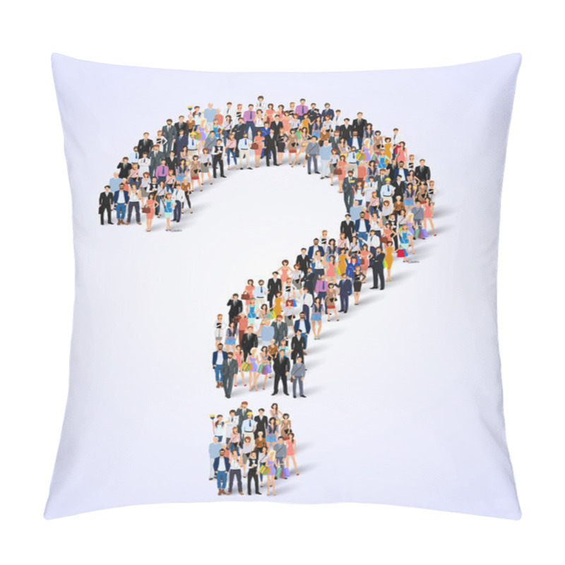 Personality  Group Of People Question Poster Pillow Covers