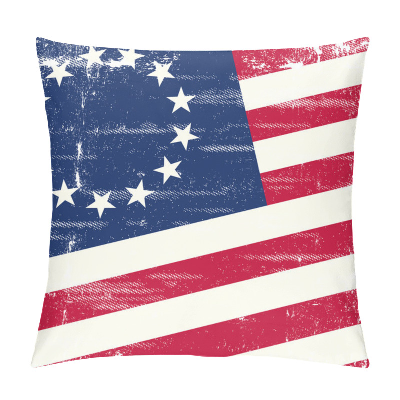 Personality  Old US Square Grunge Flag. A Background For A Poster Pillow Covers