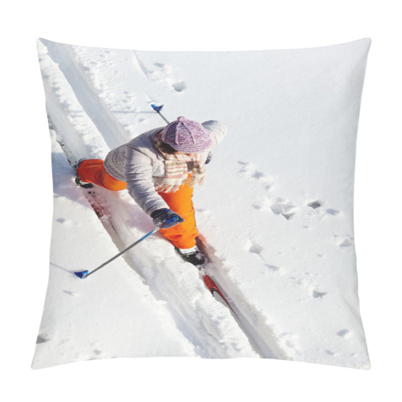 Personality  Skiing Female Pillow Covers