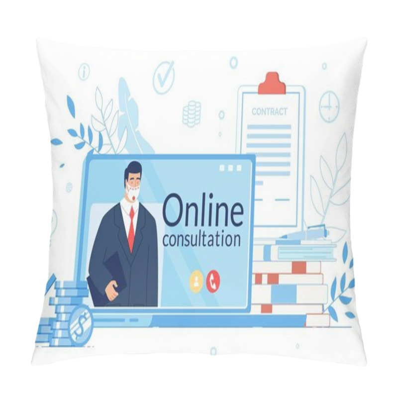 Personality  Business Support Online Consultation On Quarantine Pillow Covers