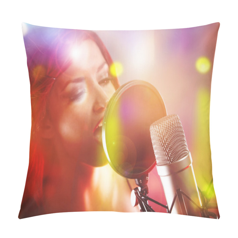 Personality  Young Singer Singing Pillow Covers