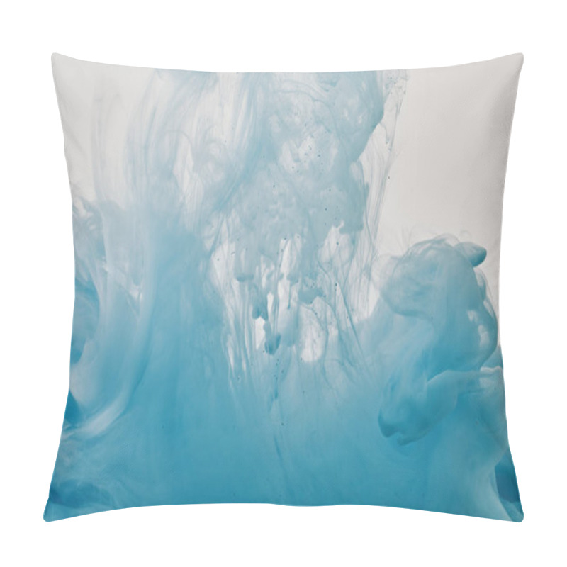 Personality  Artistic Background With Blue Swirls Of Paint Pillow Covers