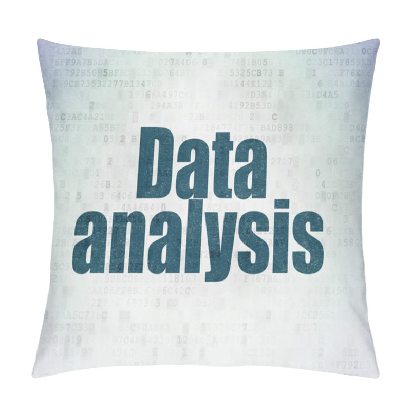 Personality  Data Concept: Data Analysis On Digital Data Paper Background Pillow Covers