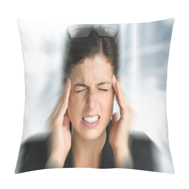 Personality  Business Woman Stress And Headache Pillow Covers