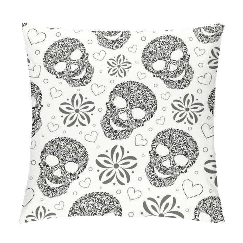 Personality  Abstract Floral Skulls Pillow Covers