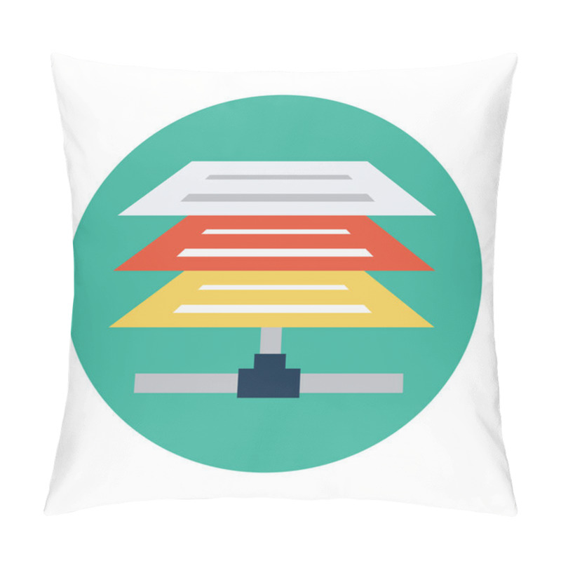 Personality  Online Docs Flat Vector Icon  Pillow Covers