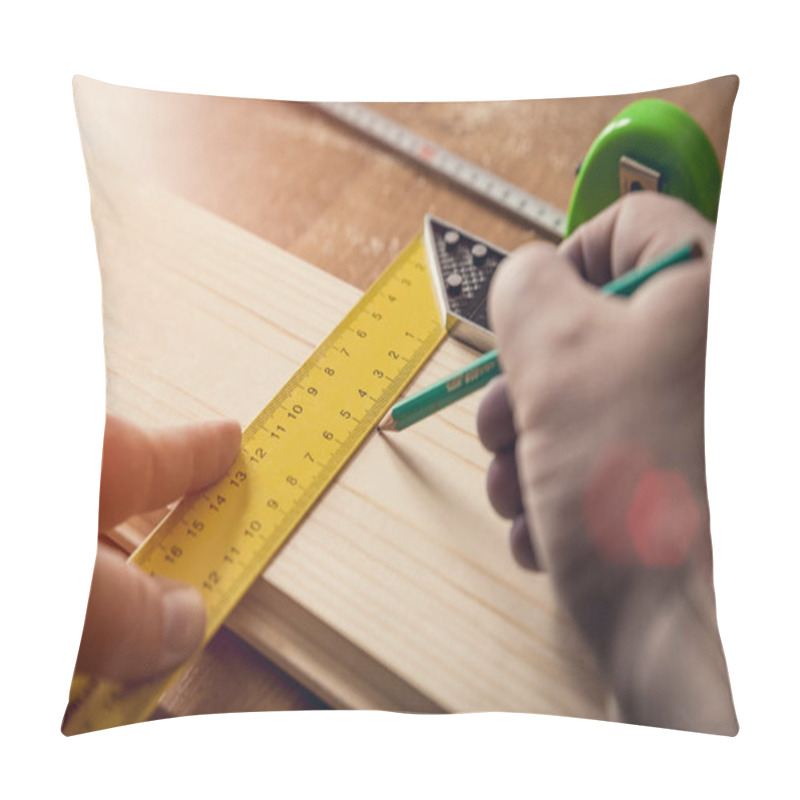 Personality  Measuring The Wooden Board Pillow Covers