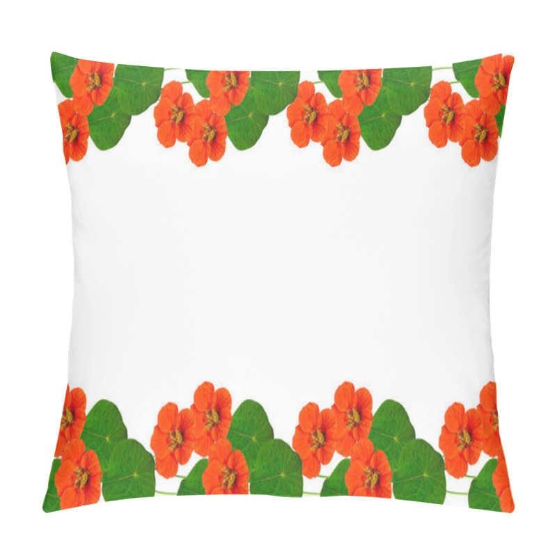 Personality  Autumn Nasturtium Flowers Isolated On White Background. Pillow Covers