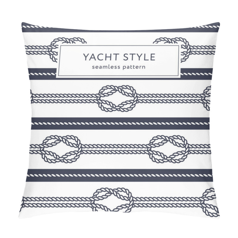 Personality  Nautical Rope Seamless Pattern. Yacht Style Design Pillow Covers