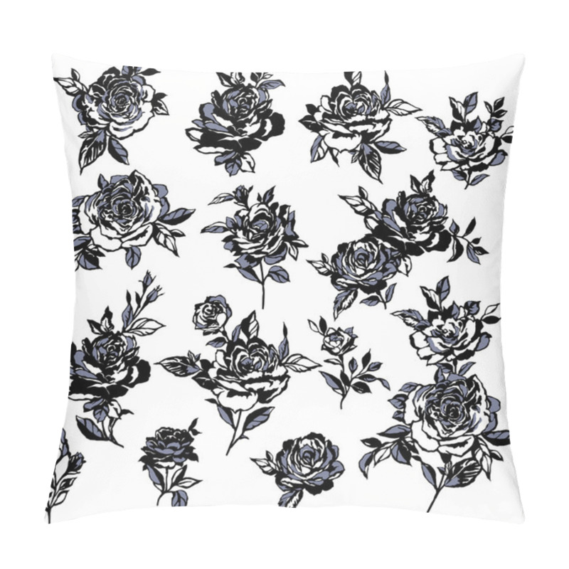 Personality  Rose Flower Illustration, Pillow Covers