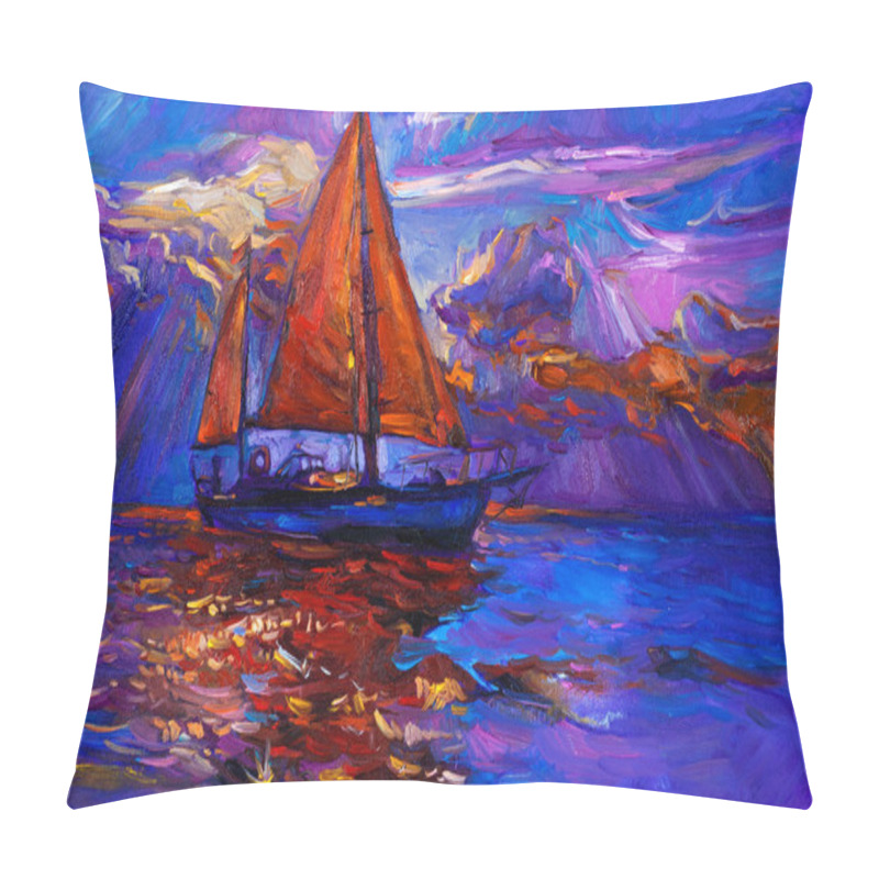 Personality  Sail Ship Pillow Covers