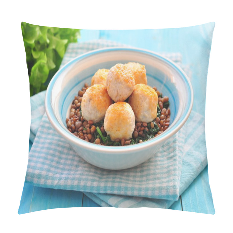 Personality  Lentil With Spinach And Meatballs From A Turkey Pillow Covers