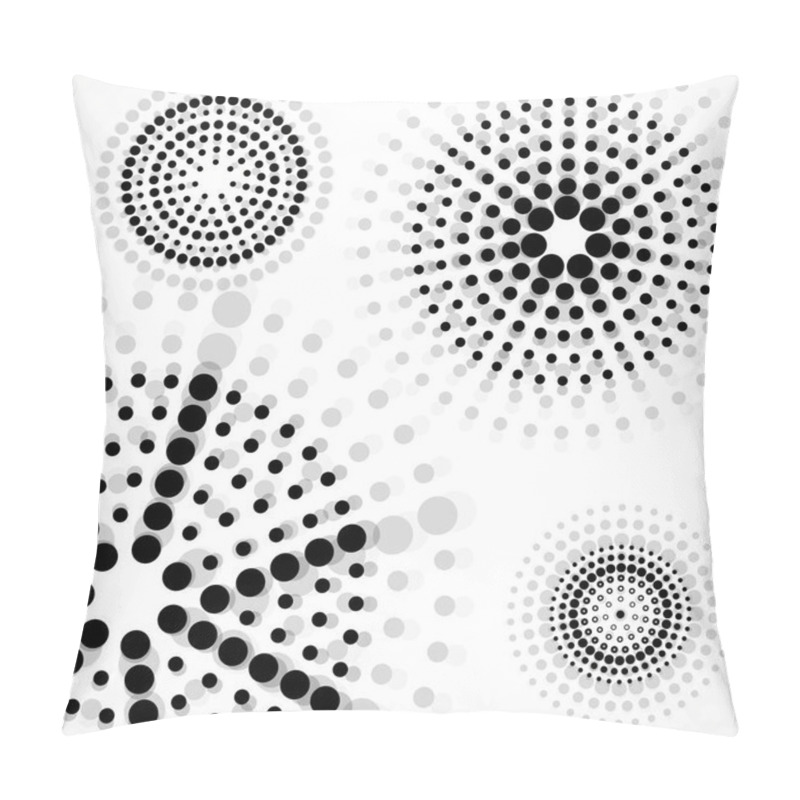 Personality  Abstract Background With Dotted Circles. Dots In Circular Form. Vector Design Backdrop Pillow Covers