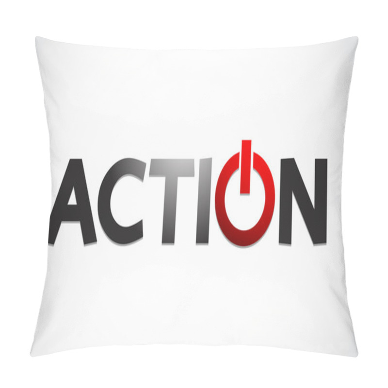 Personality  Action Letter With Power Symbol Pillow Covers