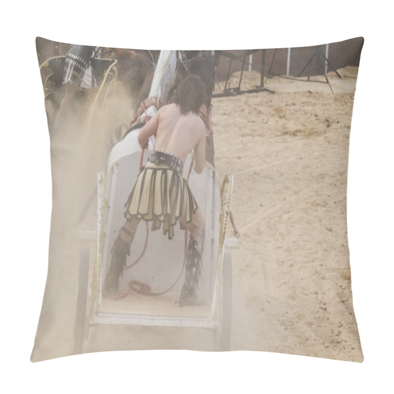 Personality  Roman Chariot On Gladiators Fight Pillow Covers