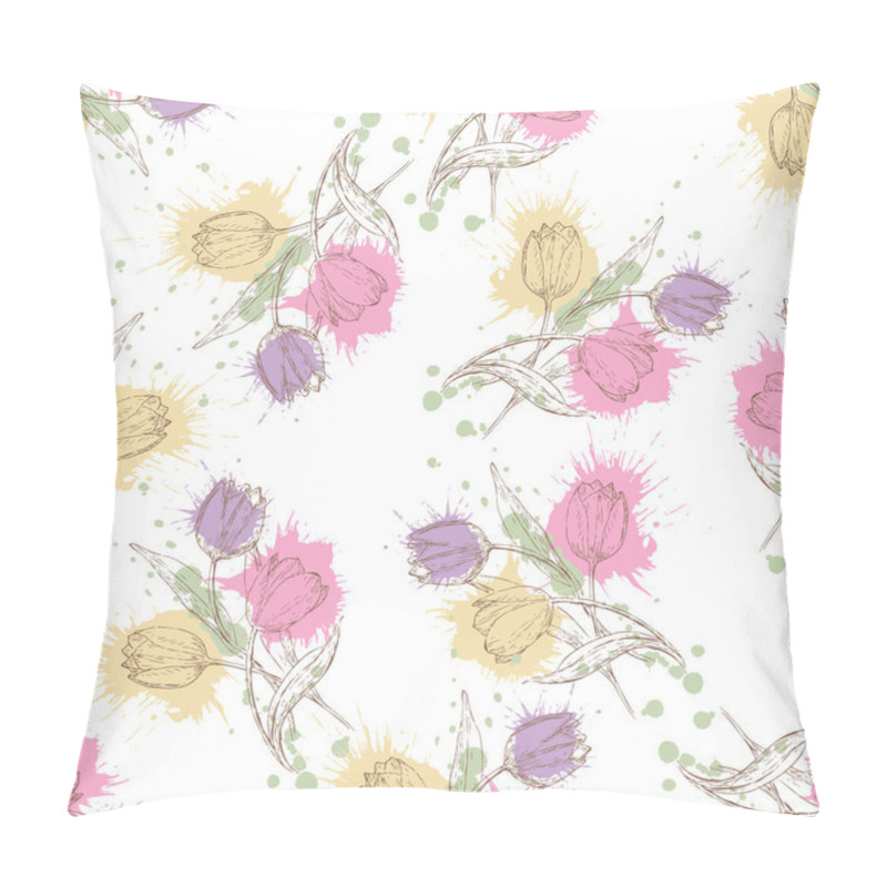 Personality  Tulips Pattern 2 Pillow Covers