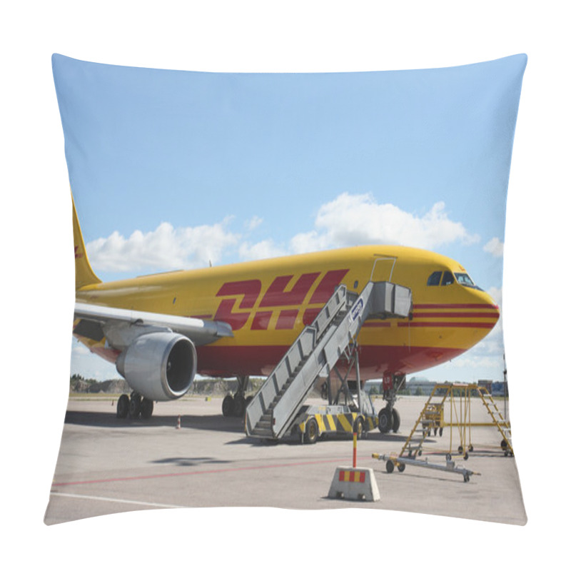 Personality  A Parked DHL Boeing On Arlanda, Sweden Pillow Covers