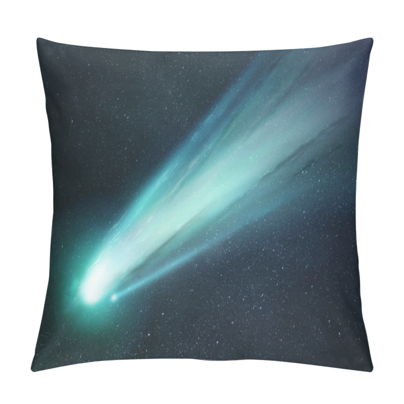 Personality  Comet Neowise Passing The Sun And Releasing Gases Creating A Tail And Coma. Illustration. Pillow Covers