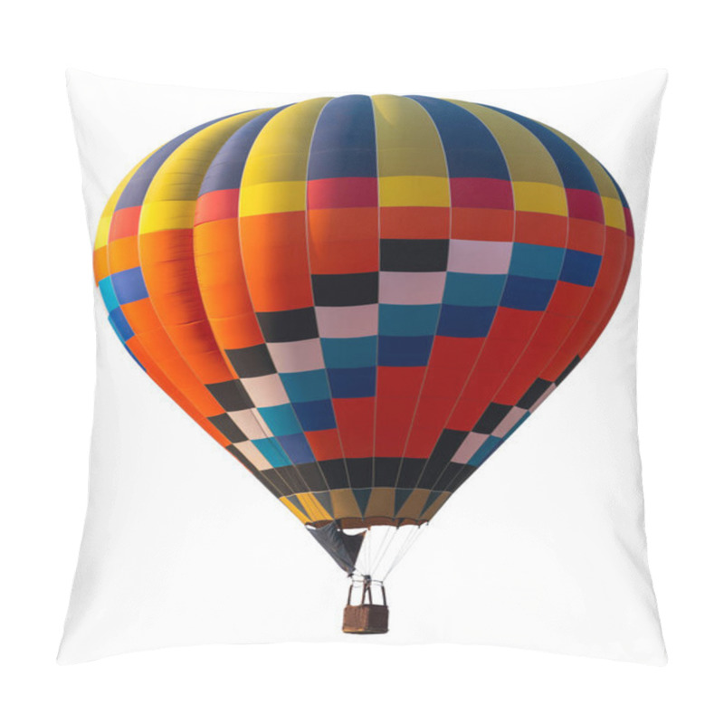 Personality  Hot Air Balloon Isolated On White Background. Pillow Covers