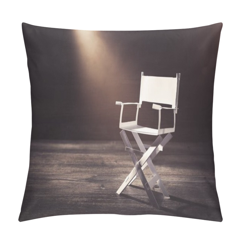 Personality  Paper Director Chair On A Blueish Grey Background Pillow Covers