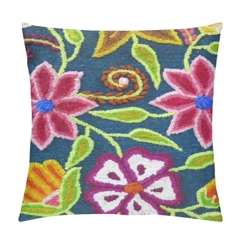 Personality  Peruvian Hand Made Flower Woolen Fabric Pillow Covers