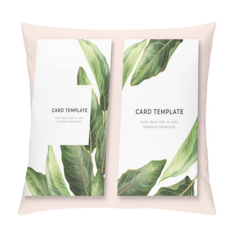 Personality  Palm Leaves Card Template Pillow Covers