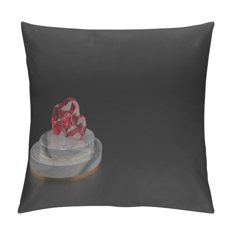 Personality  3D Rendering Of Red Gemstone Symbol Of Cloud Transfer Data Icon Pillow Covers