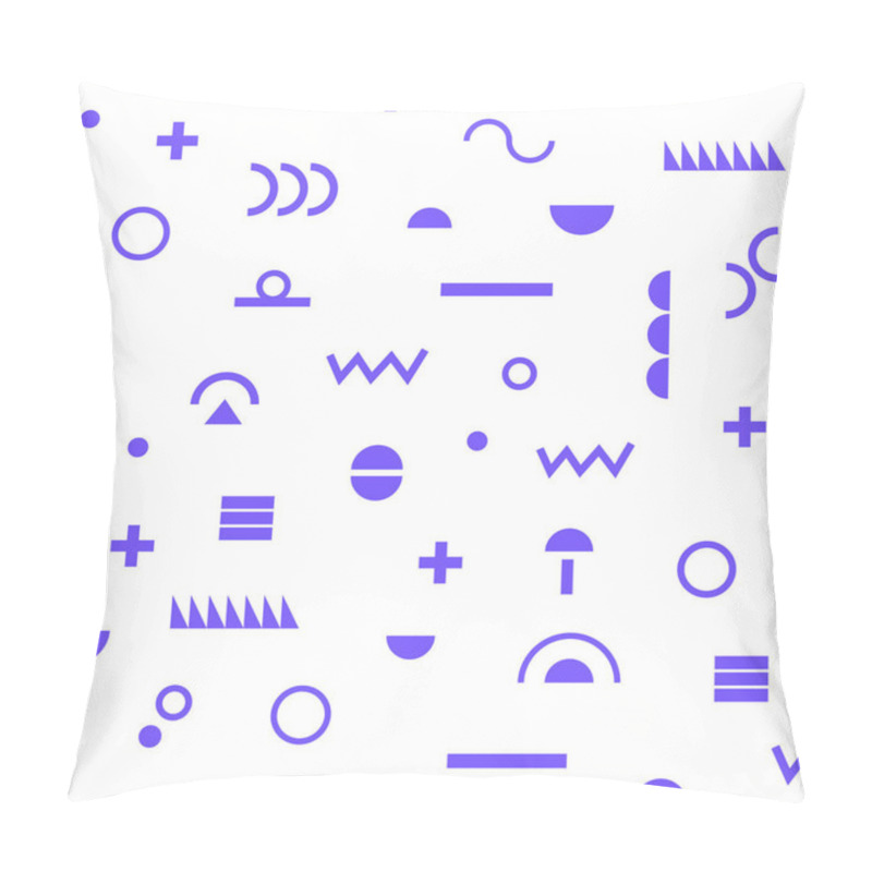 Personality  Memphis Design Elements Halftone And Geometric Shapes Patterns Trend, Design And Vintage Geometric Print Illustration Element. Pillow Covers