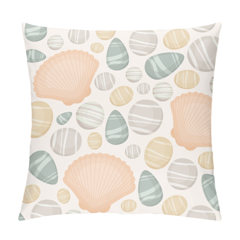 Personality  Stones And Seashells Seamless Pattern Pillow Covers