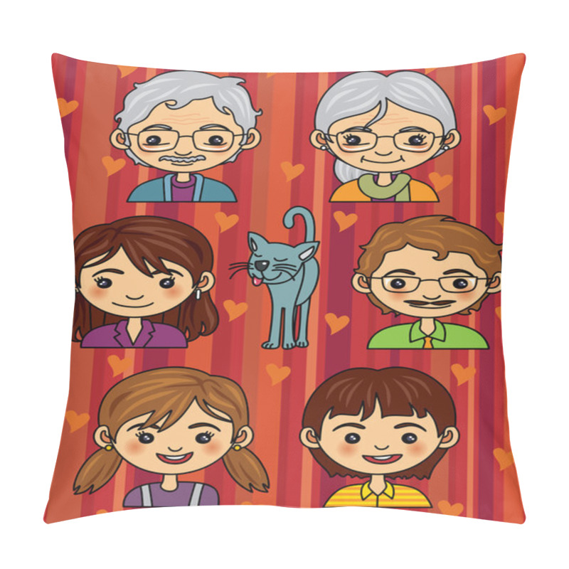 Personality  Happy Family Pillow Covers