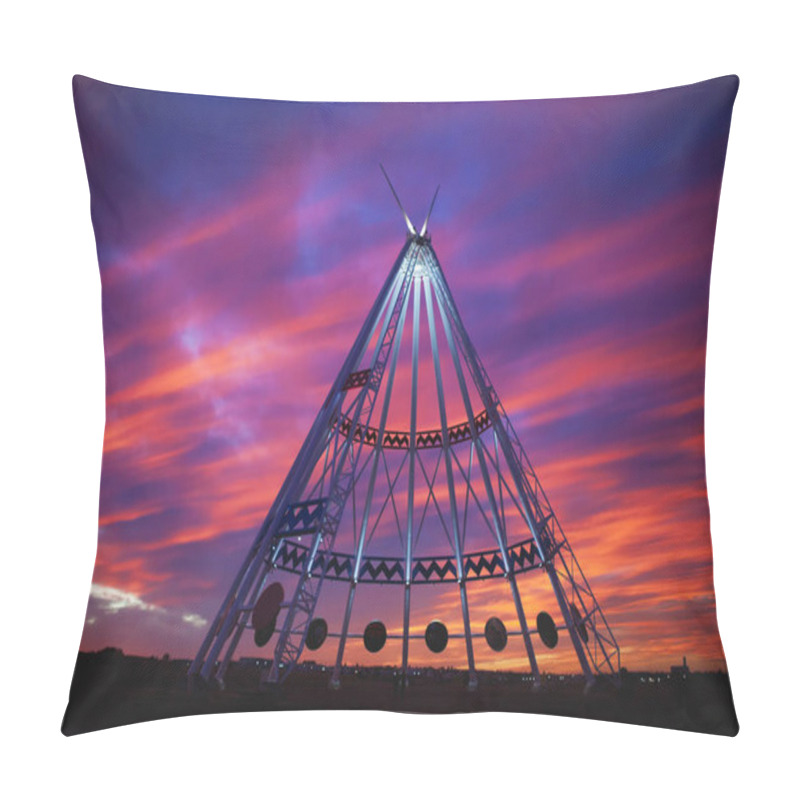 Personality  The Worlds Largest Teepee Is Located In Medicine Hat, Alberta, Canada. Originally Constructed For The Calgary 1988 Winter Olympics, The Tepee Is A Tribute To Canada's Native Heritage. Pillow Covers