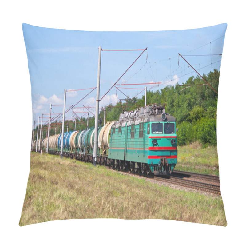 Personality  Freight Train With Petroleum Pillow Covers