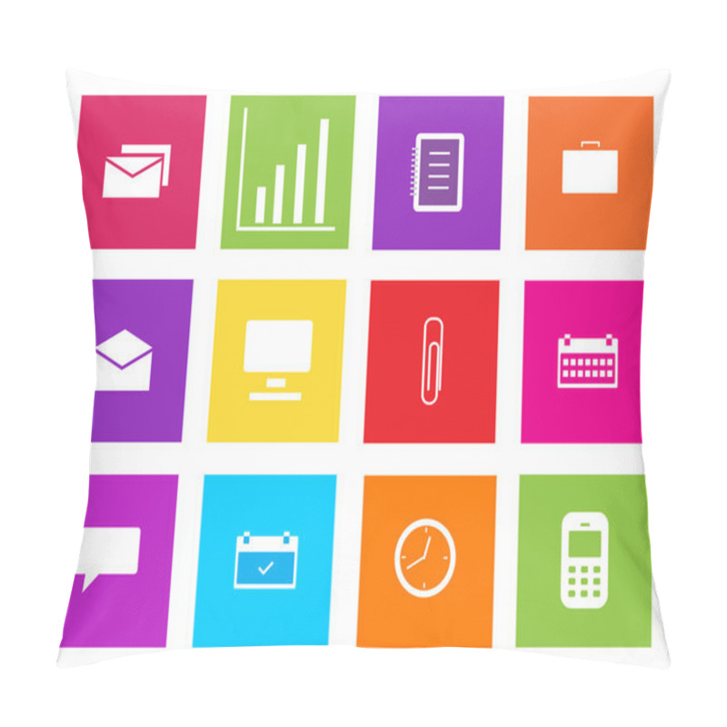 Personality  Set Of Business Icons Illustration. Pillow Covers