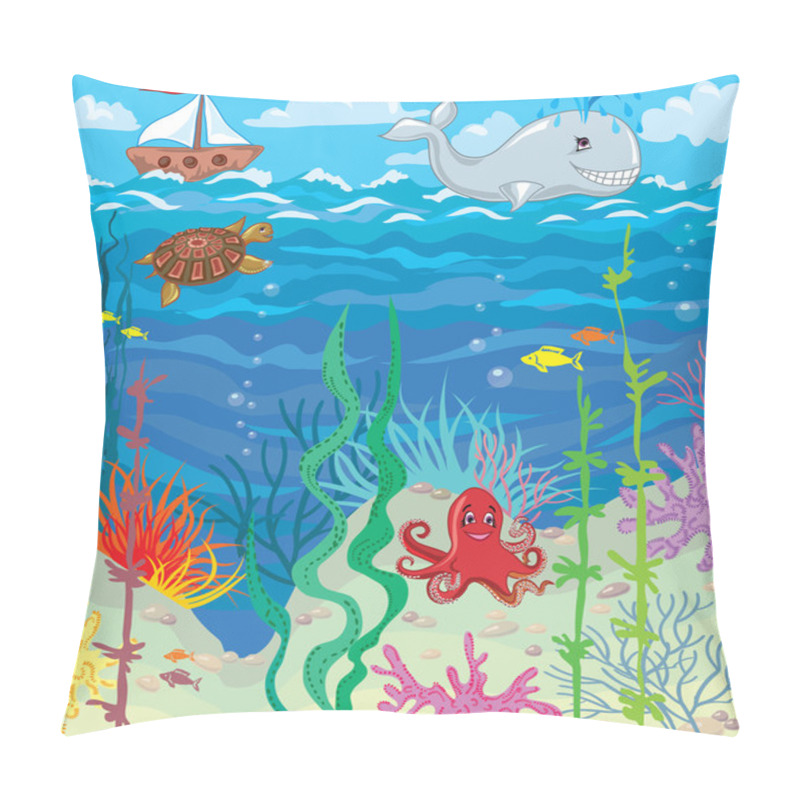 Personality  Swimming Animals And Ship Pillow Covers