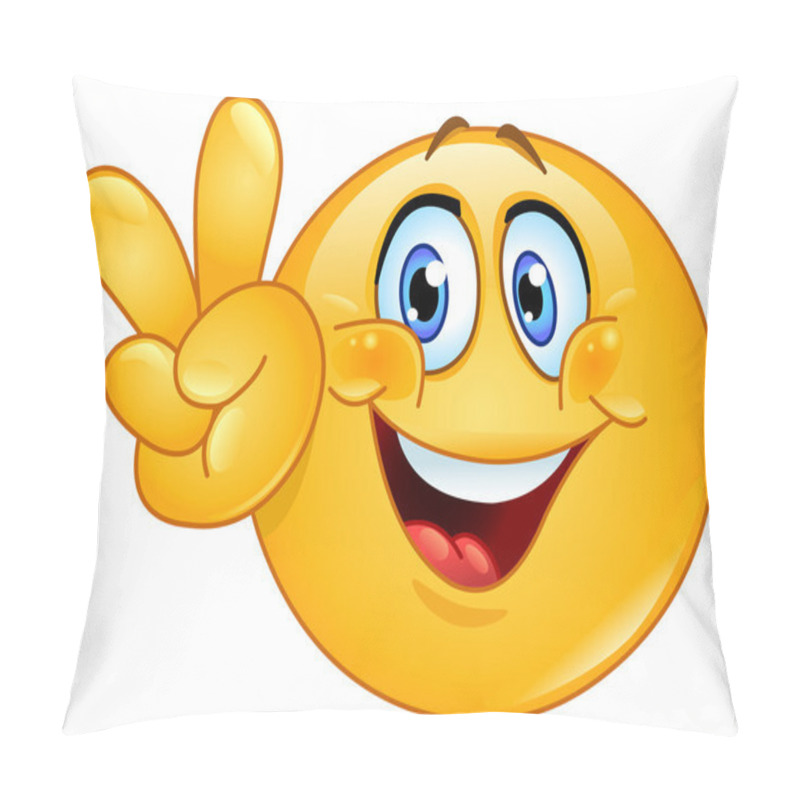 Personality  V Sign Emoticon Pillow Covers