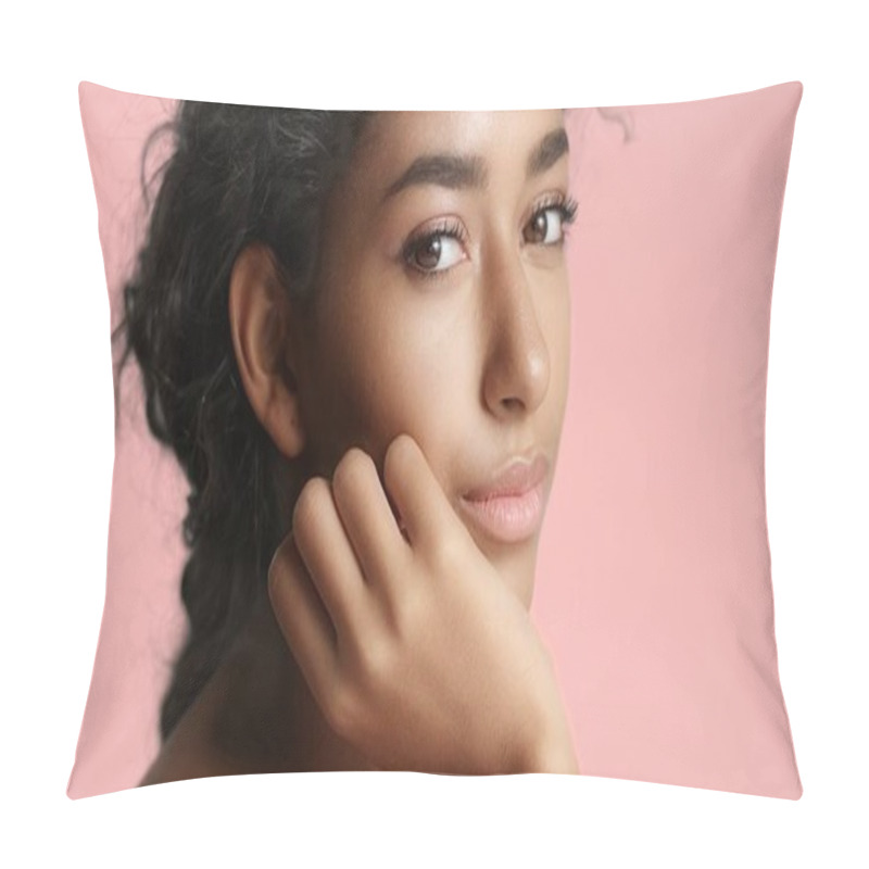 Personality  Beautiful Moroccan Girl With Perfect Skin Video Pillow Covers