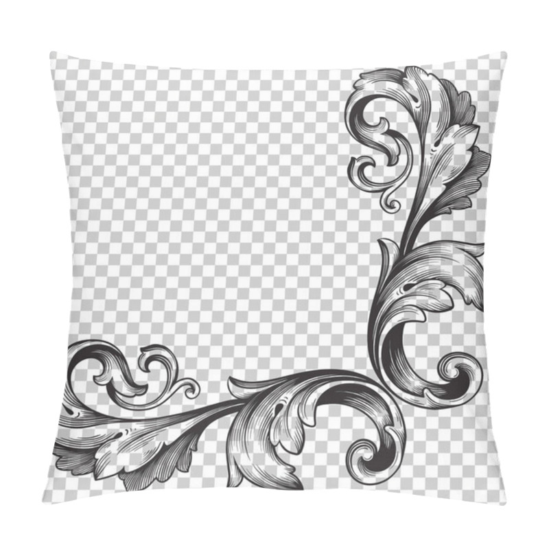 Personality  Isolate Corner Ornament In Baroque Style Pillow Covers