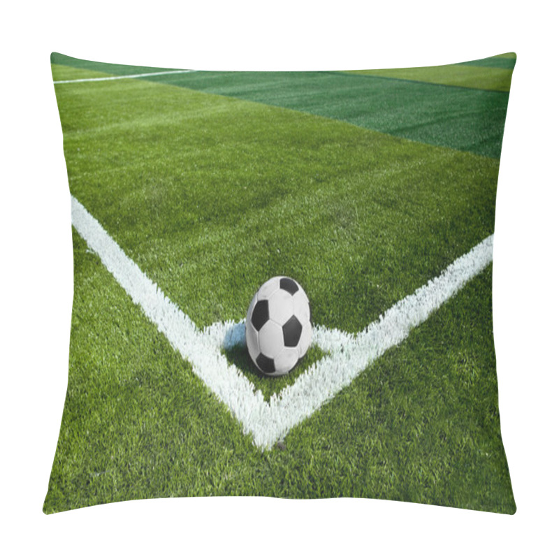 Personality  Football Grass Background In Light And Shadow Pillow Covers