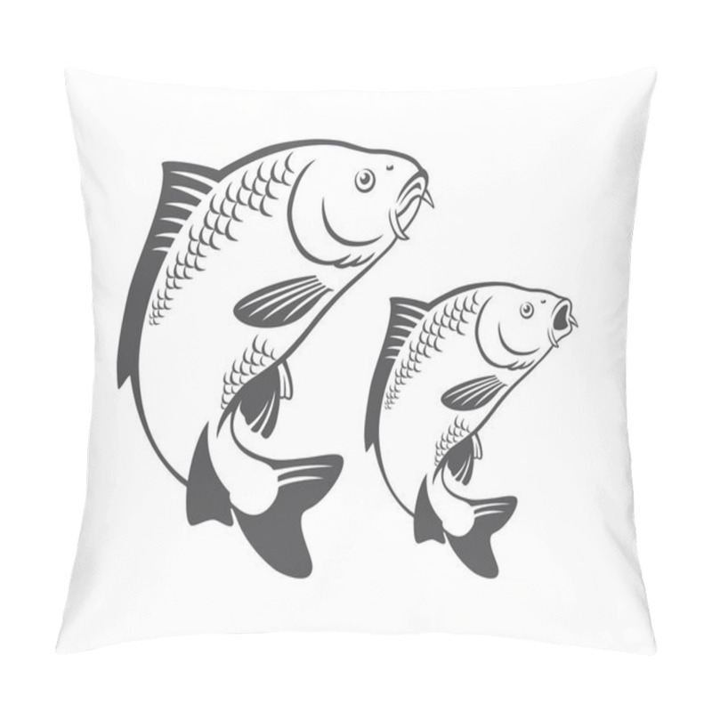 Personality  Carp Fish For Logo Pillow Covers