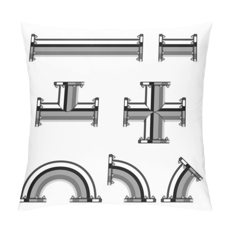 Personality  Chrome Pipes With Flange Pillow Covers