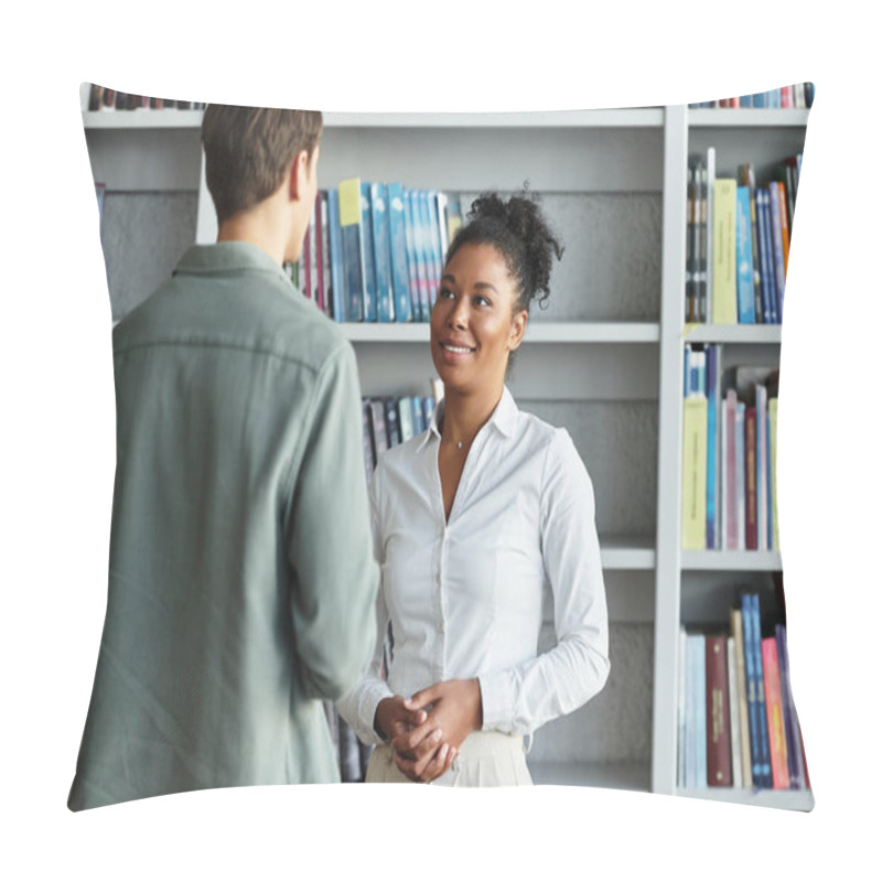 Personality  A Dedicated Teacher Inspires Her Eager Student In A Lively Educational Environment. Pillow Covers