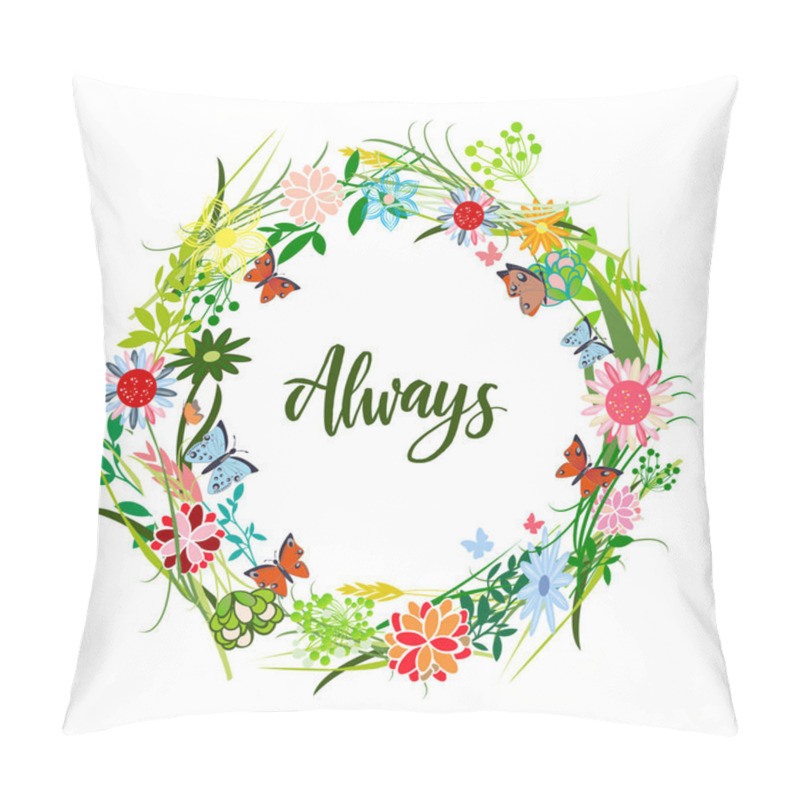 Personality  The Flowers Background Is. The Vector Illustration Is. Pillow Covers