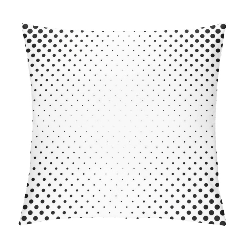 Personality  Abstract Monochrome Dot Pattern - Geometrical Simple Halftone Vector Background Graphic From Circles Pillow Covers