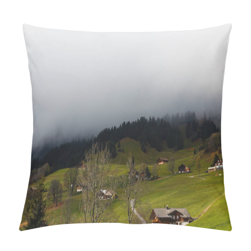 Personality  Cloudy Landscape In High Snowy Mountains Pillow Covers