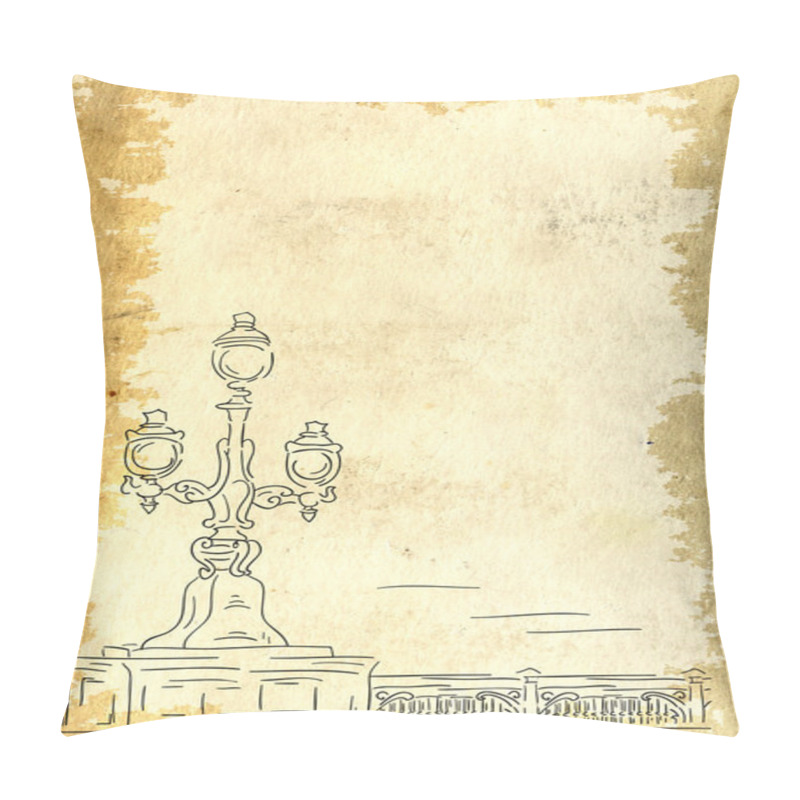 Personality  Grunge Background With Victorian Lantern Pillow Covers